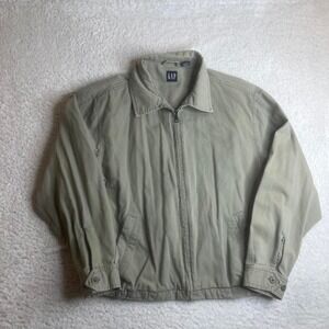 Vintage gap chore utility bomber jacket heavy canvas m3 olive green mens 90s L